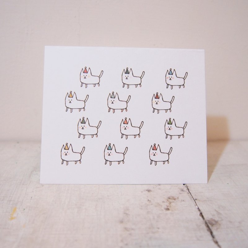 猫咪入侵-万用卡 - 卡片/明信片 - 纸 白色