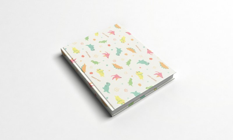 ☆° 洛可可草莓 WELKIN手创 °手工书/笔记本/手帐/日记本 -缤纷小恐龙 - 笔记本/手帐 - 纸 黄色