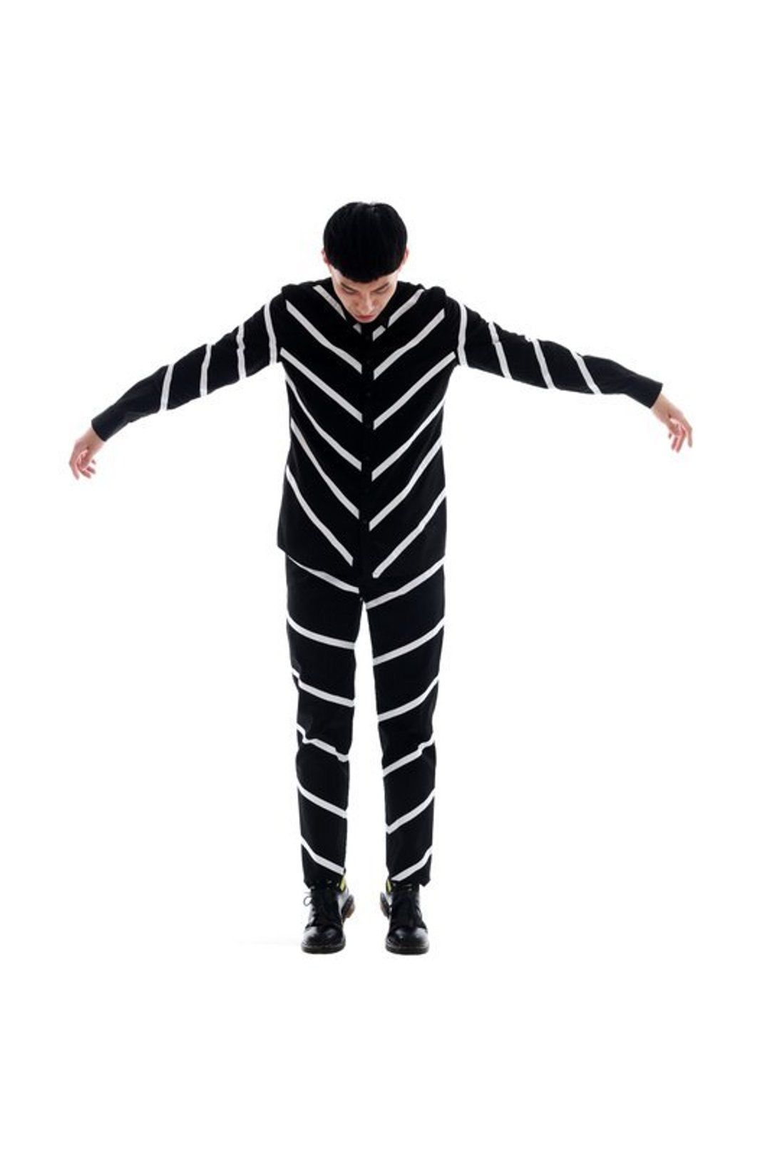 Sevenfold Cross line pant 交叉线条裤 - 男士长裤 - 棉 黑色