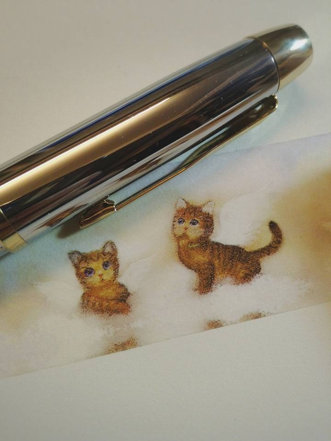 New 新版天使之约_大卫画猫_限量纸胶带_30mm_10m - 纸胶带 - 纸 粉红色
