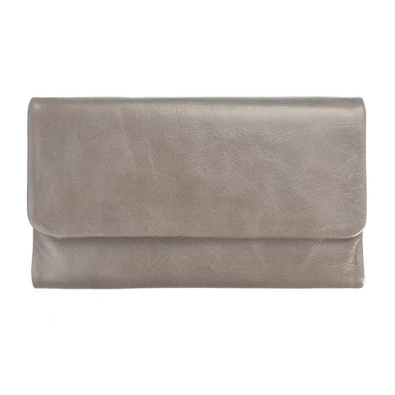 AUDREY 长夹_Light Grey / 浅灰色 - 皮夹/钱包 - 真皮 灰色