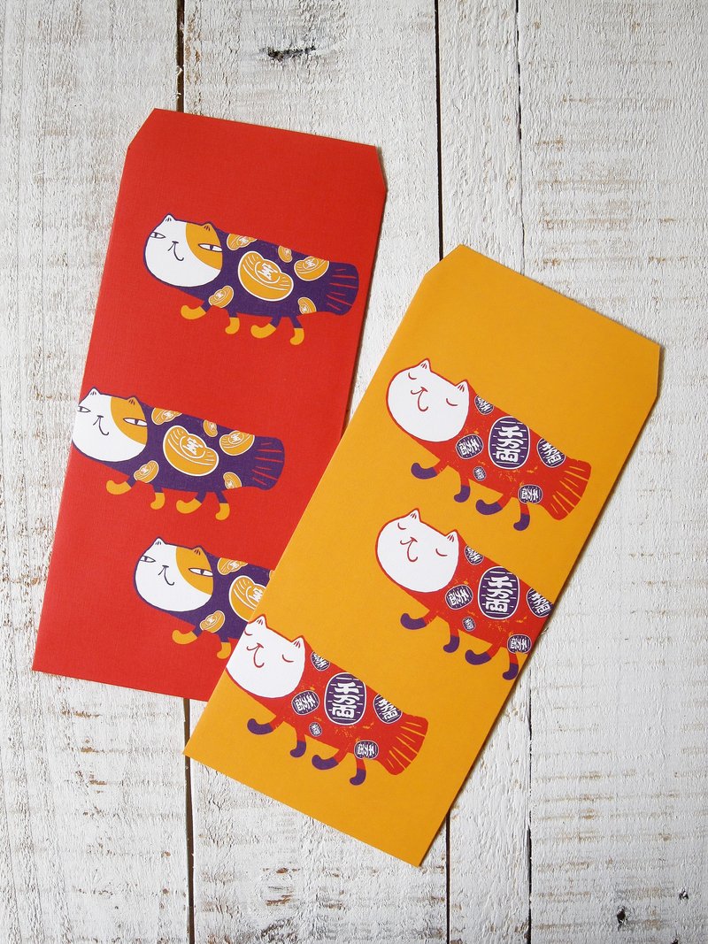 鱼喵-黄金千万两 红包袋 - 红包/春联 - 纸 红色