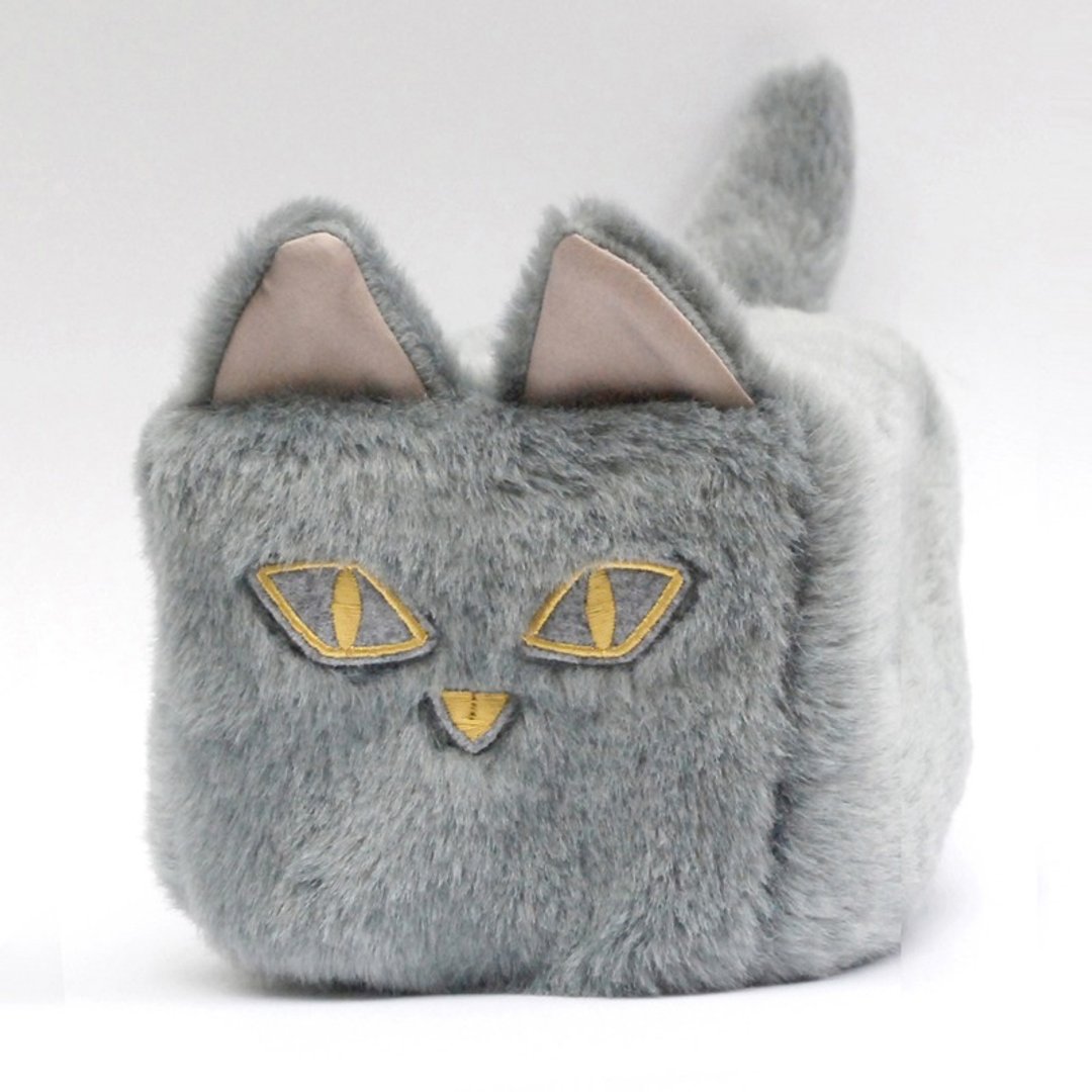 Kittichou tissue box猫咪面纸盒套/俄罗斯蓝猫(短毛) - 纸巾盒 - 其他材质 灰色