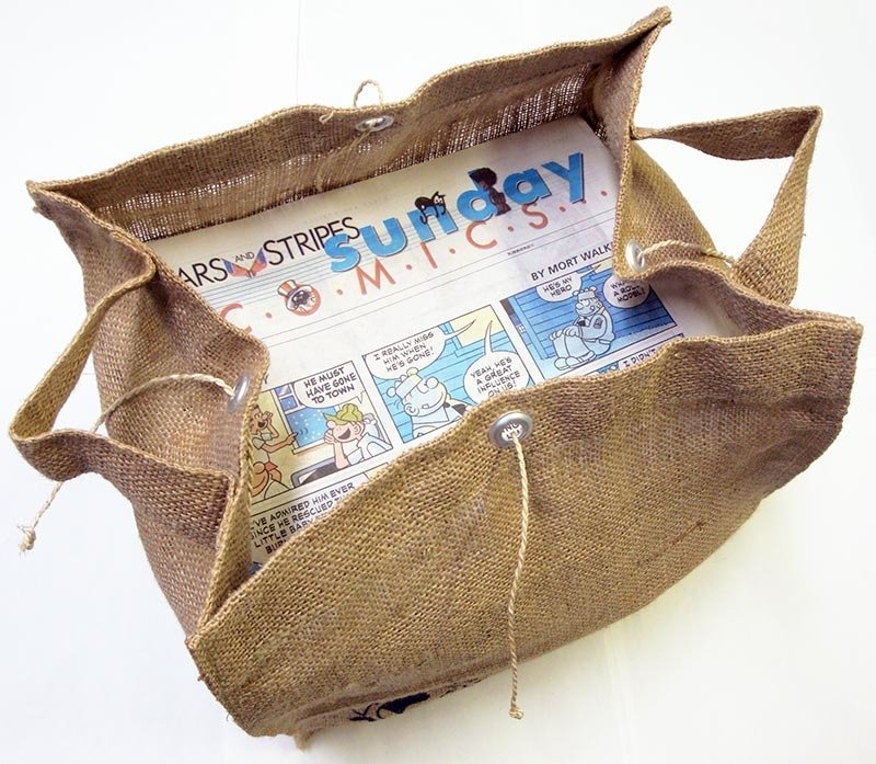 地球树fair trade-“手编麻系列”-麻边 收纳袋 收纳报纸杂志/可吊挂 - 收纳用品 - 植物．花 