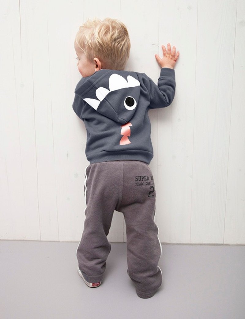 荷兰 hektik.cc 炭灰色小怪兽刷毛连帽外套 - 其他 - 棉．麻 黑色