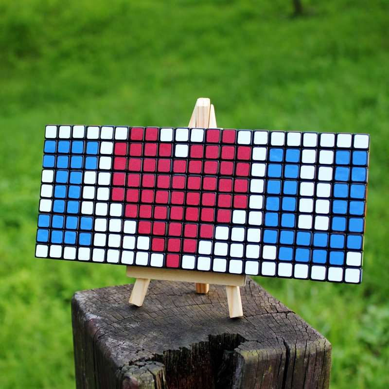 创意方块拼图-I LOVE U-毕业礼物 情人节 创意告白 婚纱道具(微定制) - 摆饰 - 塑料 红色