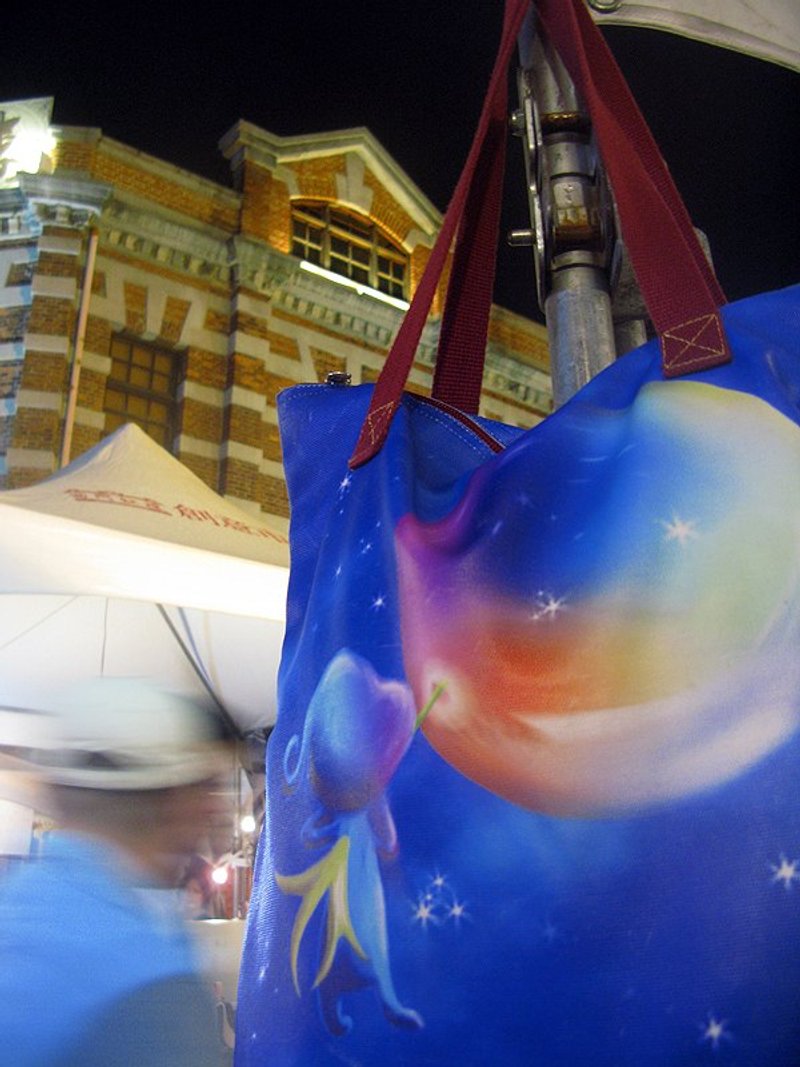 泡泡飞行船 - 防水油画布手工侧背包 - 侧背包/斜挎包 - 防水材质 