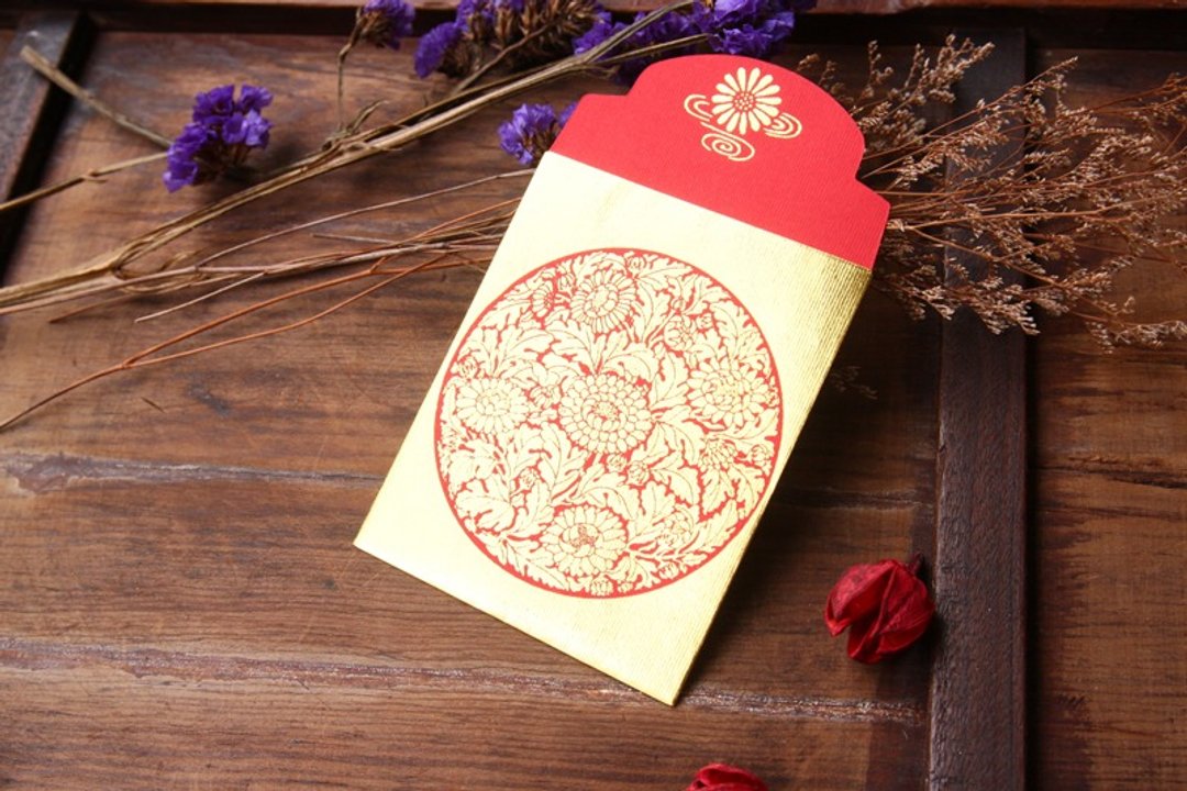红包袋/小款/富贵花开 -三入 - 红包/春联 - 纸 红色