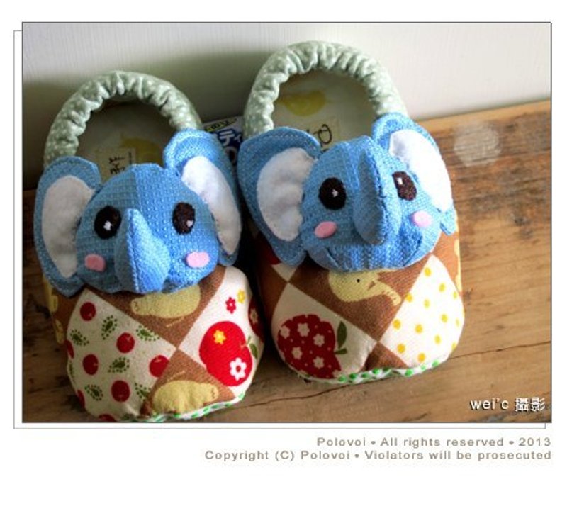 【纯手作】幸福的大象乐园 / 小包鞋 - 童装鞋 - 其他材质 橘色