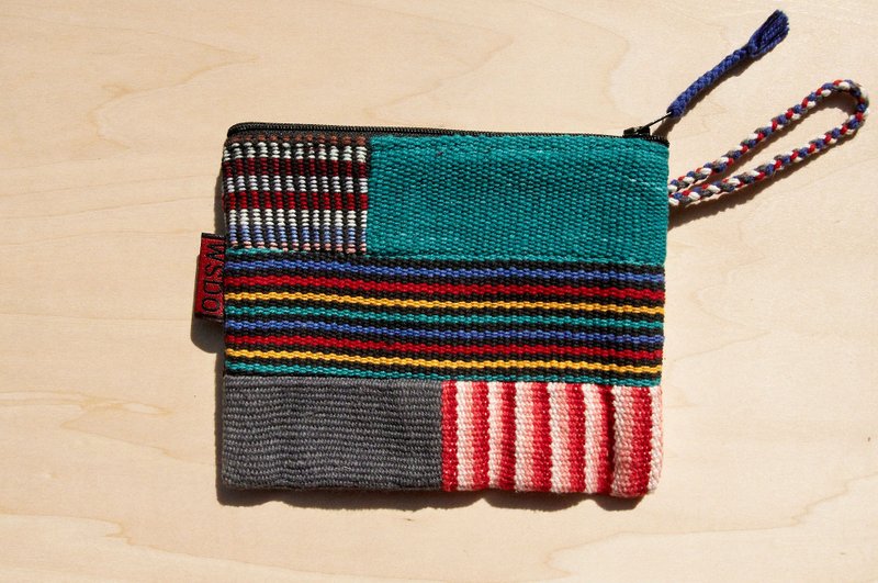 情人节礼物 手工拼布收纳包 / 民族风小包 / 相机包 / 手机包 -  鲜艳色拼接( 仅存一件 ) - 化妆包/杂物包 - 其他材质 多色