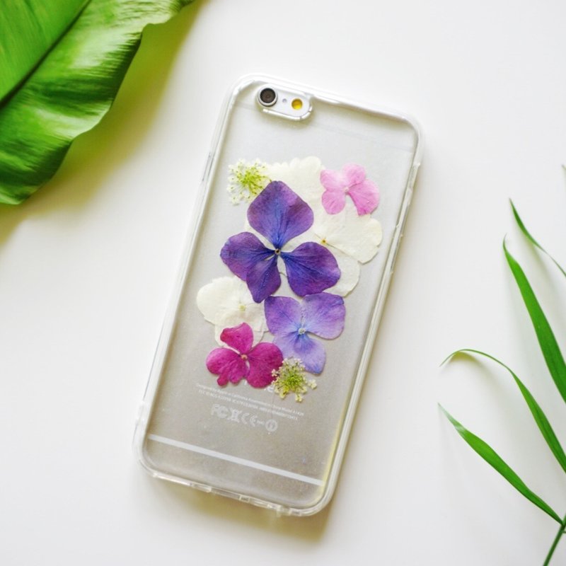 彩系绣球限定系列// 植物标本 押花手机壳 iphone 5/5s/SE/6/6s/6 plus/6s plus/7/7plus/Samsung S4/S5/S6/S6Edge/S7/S7Edge/Note3/Note4/Note5 - 手机壳/手机套 - 塑料 
