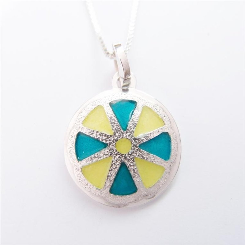 Orange C 纯银珐琅项链 - 项链 - 其他金属 