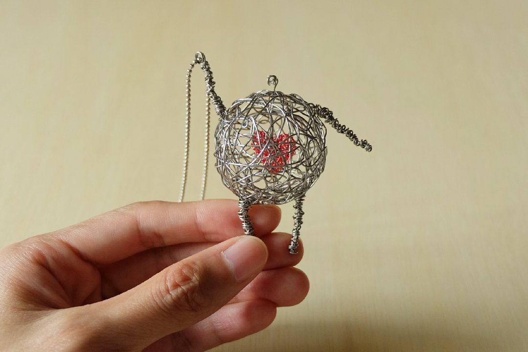 金属线项链 / 红心小胖子 / 小小人系列 - 项链 - 其他金属 