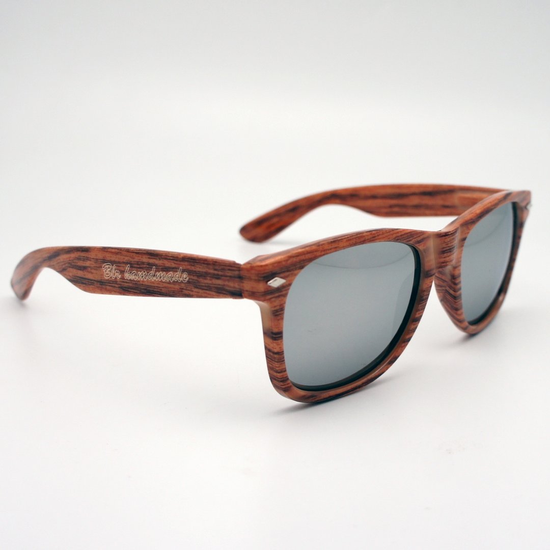 BLR 雷朋款 Eyewear 太阳眼镜 原木纹色 限量版 - 墨镜 - 塑料 咖啡色