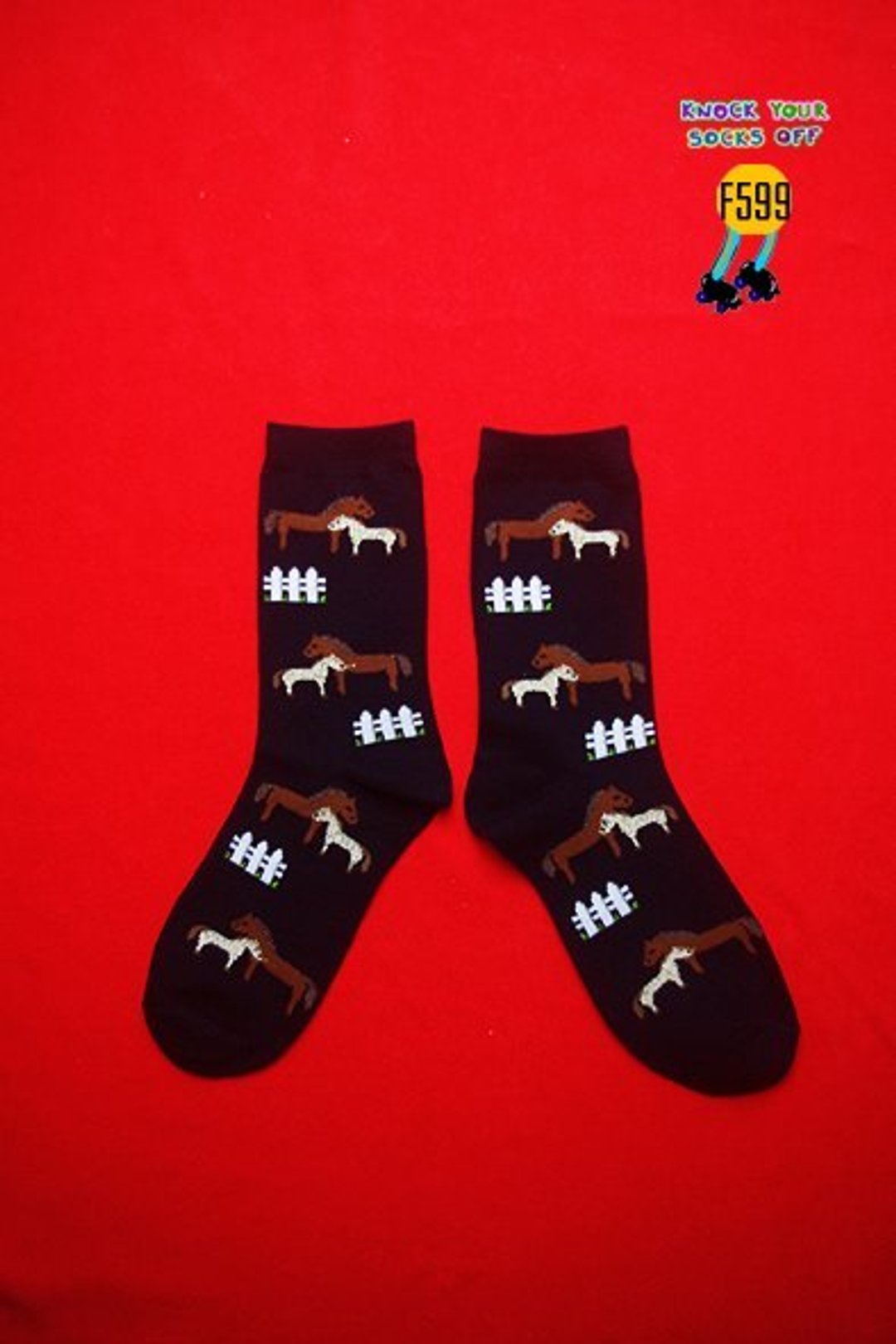 马儿袜!!夏漪眺=knock your socks off !! - 袜子 - 其他材质 黑色