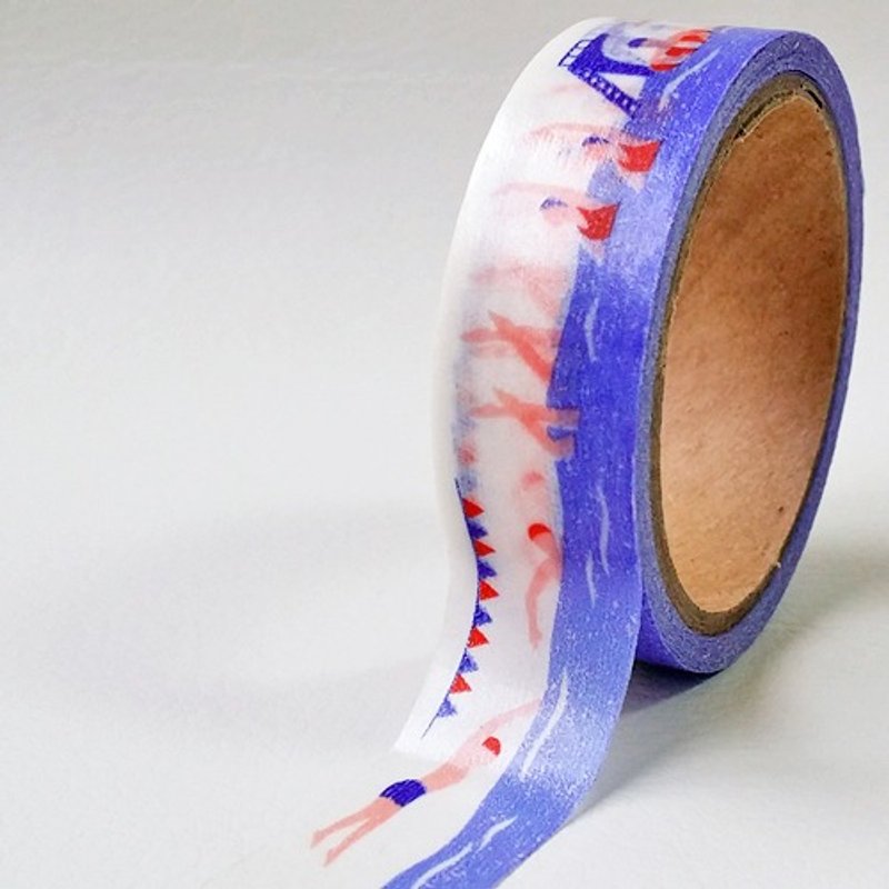 日本 amifa 和纸胶带【游泳 (32277)】 - 纸胶带 - 纸 多色