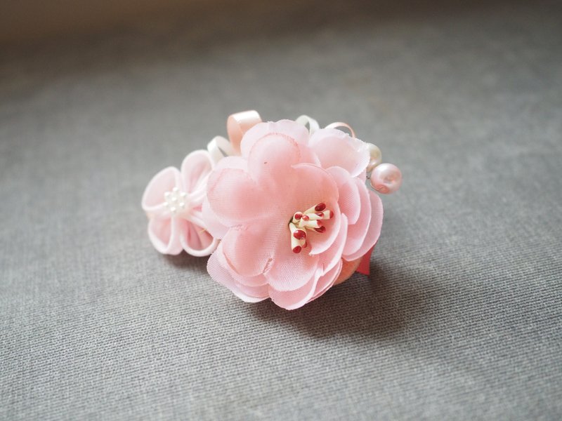 Sunflower 手作发夹/发圈 - 发饰 - 其他材质 粉红色