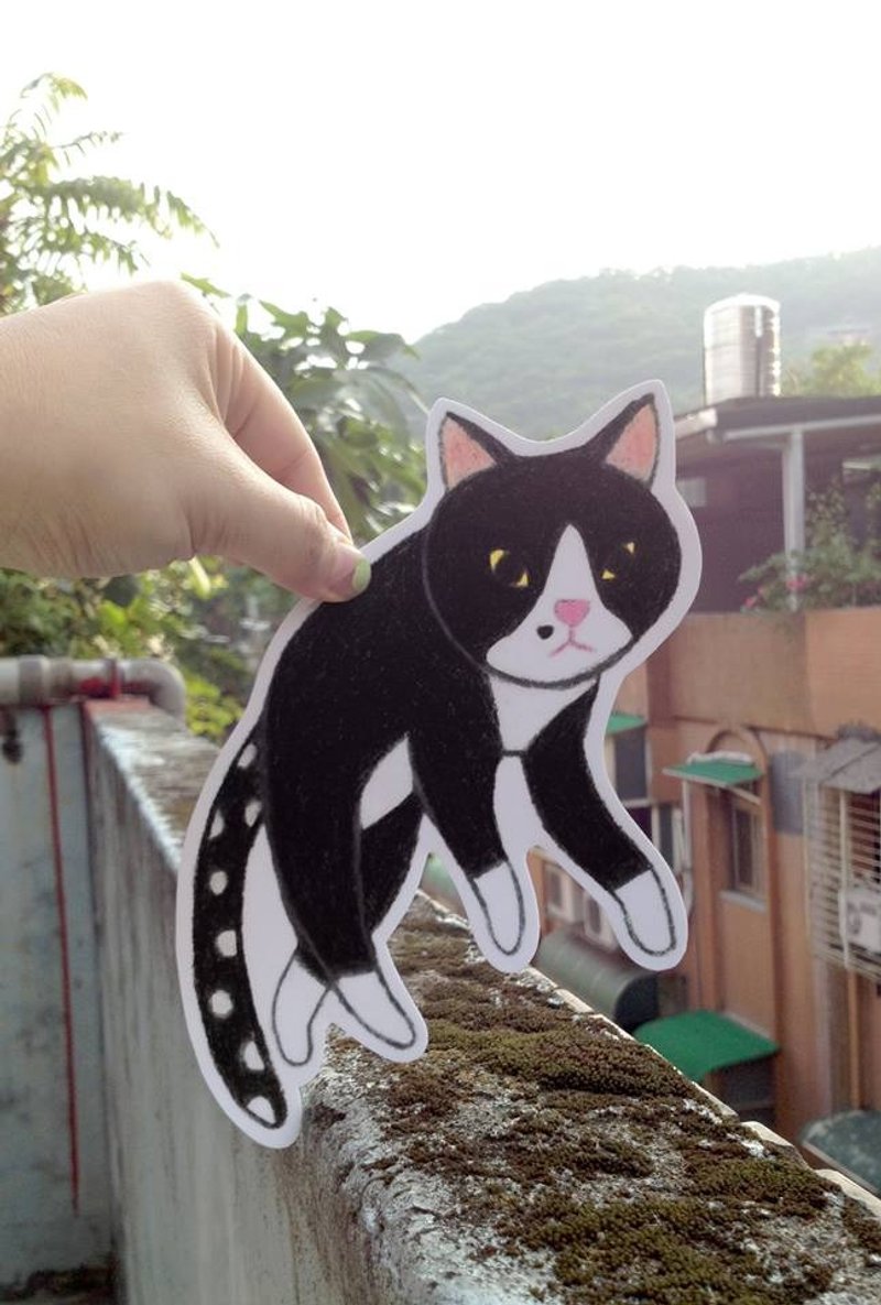 Green's Roomの爱吃痣猫 防水贴纸。卡片。挂画 Big Size - 贴纸 - 防水材质 黑色