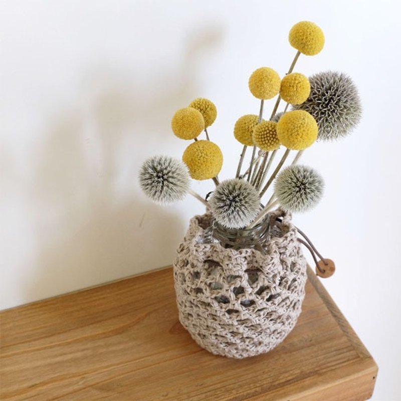 麻线编织小网袋(含瓶子) - 收纳用品 - 其他材质 