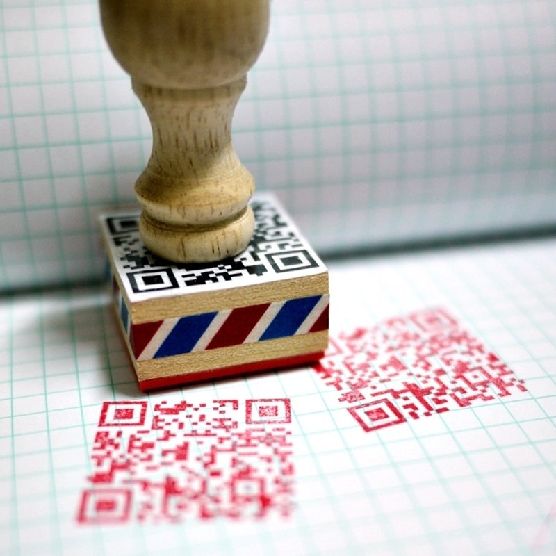 定制化 QR code 章 x 印章 x 店章 x all about u !!!! - 印章/印台 - 木头 