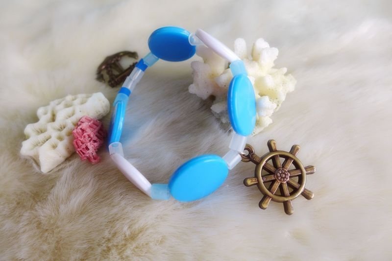 双面娇娃 海洋风手链 - 手链/手环 - 塑料 蓝色