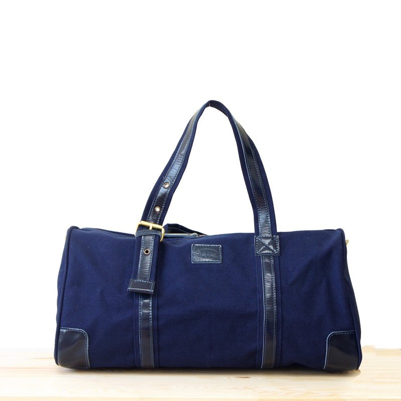 [Happa]都会风格旅行袋-皮带长把-石洗帆布经典款(Navy 海军蓝) - 行李箱/行李箱保护套 - 其他材质 蓝色