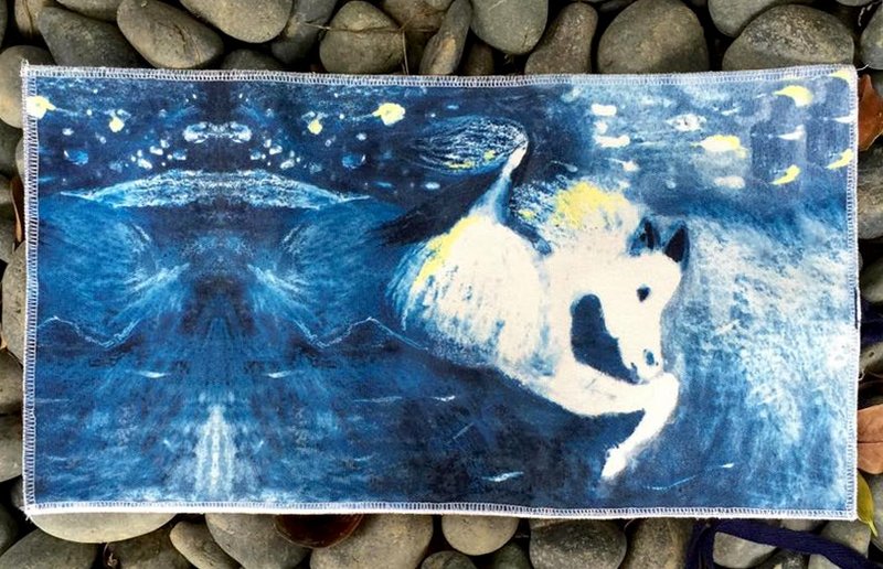 <万用设计书袋> 方向/书衣/收纳/笔袋/餐具袋 (随袋送色铅笔或彩色笔组)Sera Lee - 铅笔盒/笔袋 - 其他材质 蓝色