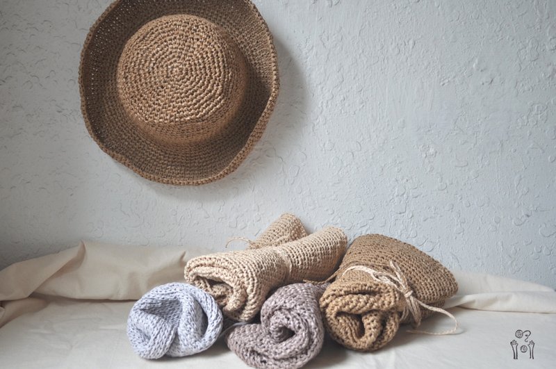 ＊材料包－轻便卷心遮阳帽（咖啡） - 其他 - 其他材质 