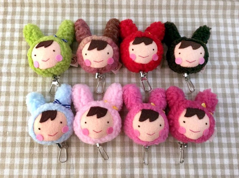 彩色剪刀兔头伸缩扣 - 证件套/卡套 - 其他材质 