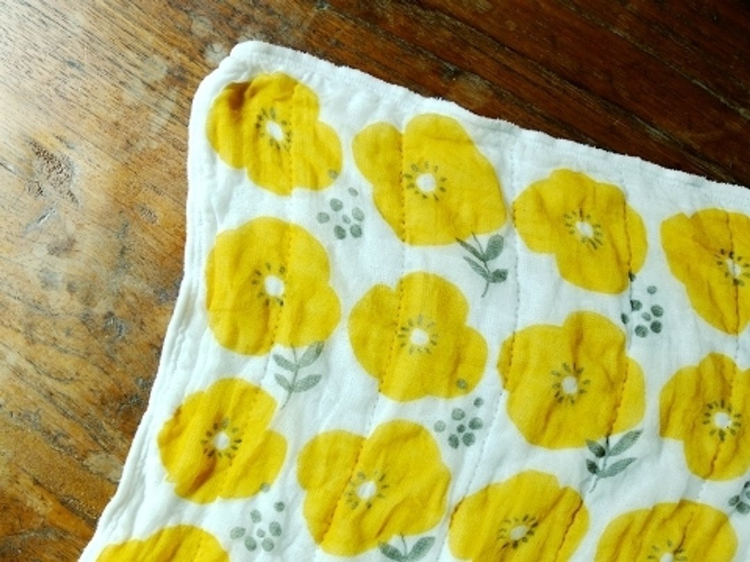 北欧风花朵7层纱布 擦碗巾/家事布  2条组合 - 毛巾浴巾 - 棉 白色
