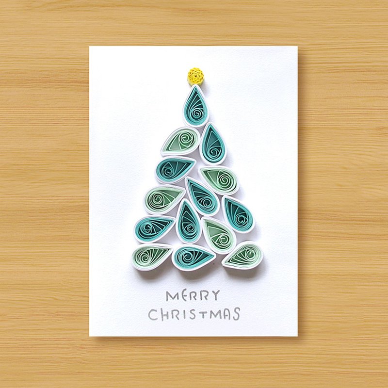 ( 18款供选择 ) 手工卷纸卡片 \ 圣诞树 - 卡片/明信片 - 纸 绿色