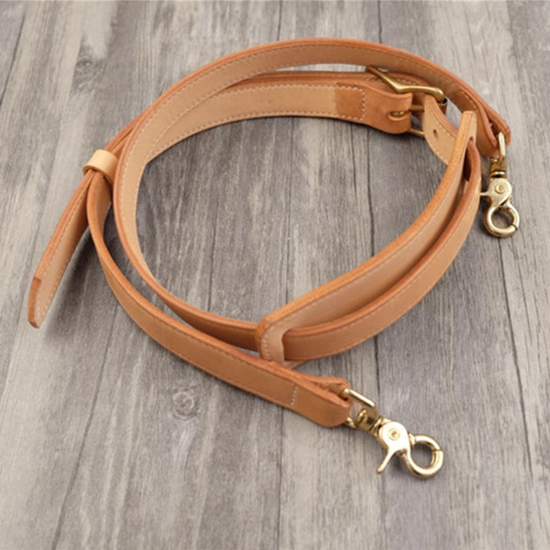 手工植鞣牛皮背带包带 - 其他 - 真皮 金色