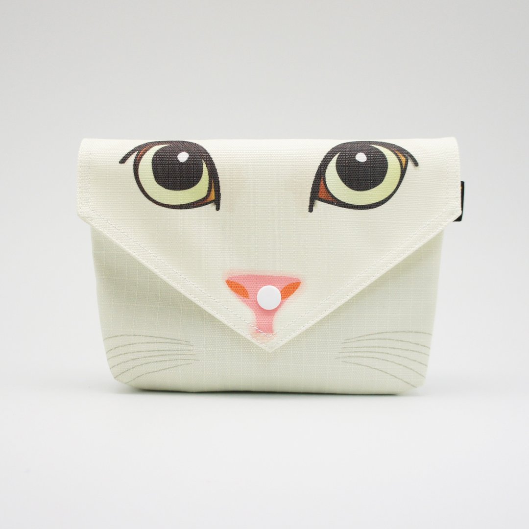 BLR 手工印制 lele 联名款 猫抓老鼠 BB BAG 肩背包 零钱包 - 侧背包/斜挎包 - 聚酯纤维 白色