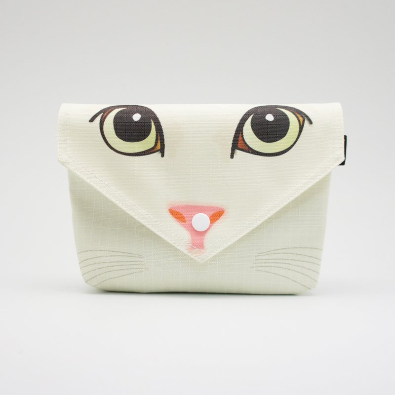 BLR 手工印制 lele 联名款 猫抓老鼠 BB BAG 肩背包 零钱包 - 侧背包/斜挎包 - 聚酯纤维 白色