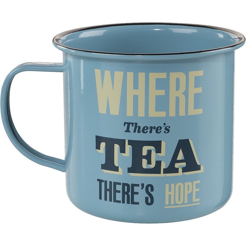 SUSS-英国进口 Wild & Wolf 古工业风TEA HOPES马克不锈钢杯 -550ml 现货包邮 - 咖啡杯/马克杯 - 其他金属 蓝色
