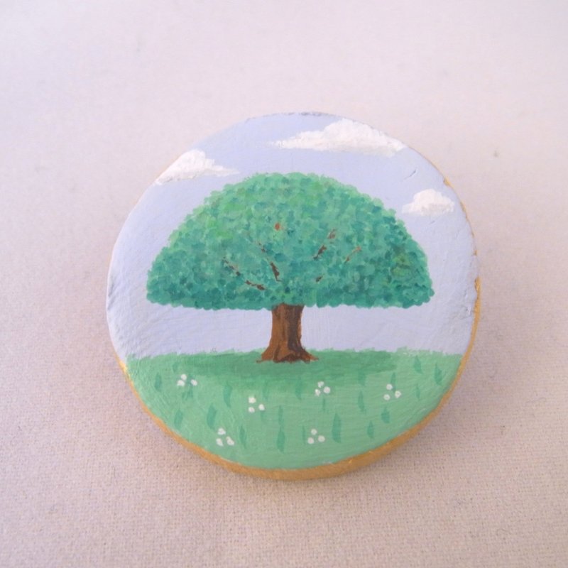 树胸针 别针 - 胸针 - 粘土 绿色