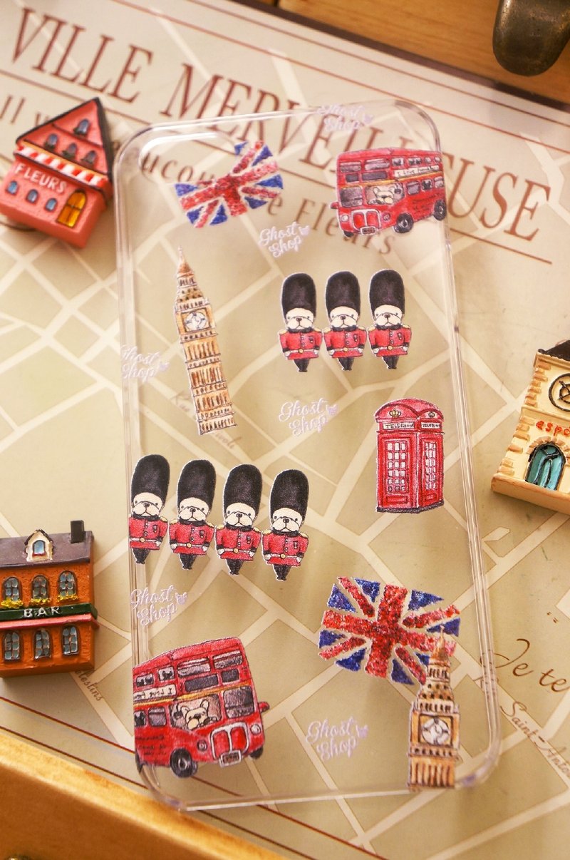 (售完) iPhone5/5S手机壳-英伦法斗-透明 - 手机壳/手机套 - 塑料 红色