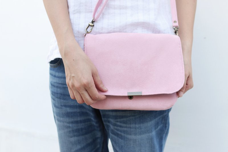 Chez。方圆系列　改版方圆七里 - 糖果粉 - 侧背包/斜挎包 - 聚酯纤维 粉红色