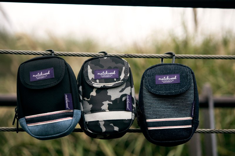 火柴木设计 Matchwood Multi 手机腰包 挂腰包 附登山挂勾 黑帆布丹宁款 / 条纹丹宁款 - 其他 - 防水材质 多色