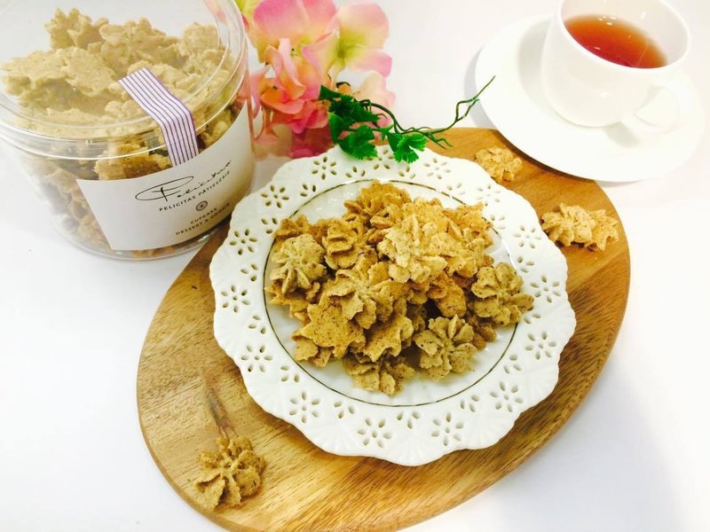 【Felicitas Pâtissérie】玫瑰花茶酥饼  Sablés Rose Tea - 手工饼干 - 新鲜食材 粉红色