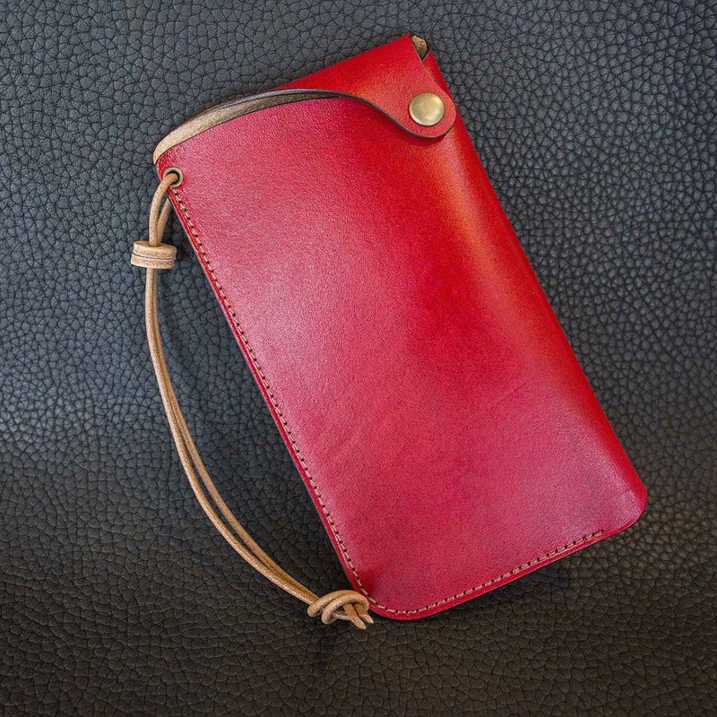 绑带手机套 皮套.4.3寸以内适用 - 手机壳/手机套 - 真皮 红色
