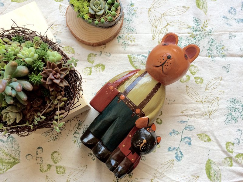 [Wood Deco]  一起上学趣x2 手工木作 居家摆饰 疗愈小物 父亲节礼物 - 摆饰 - 木头 咖啡色