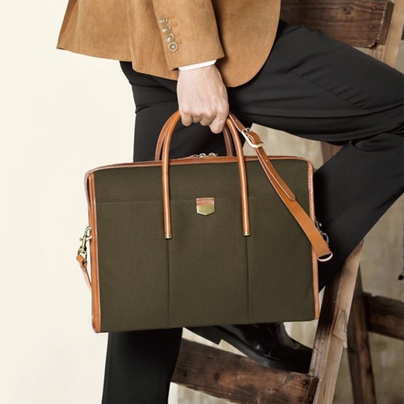 凯旋门公文包-橄榄绿 - 公文包/医生包 - 其他材质 卡其色