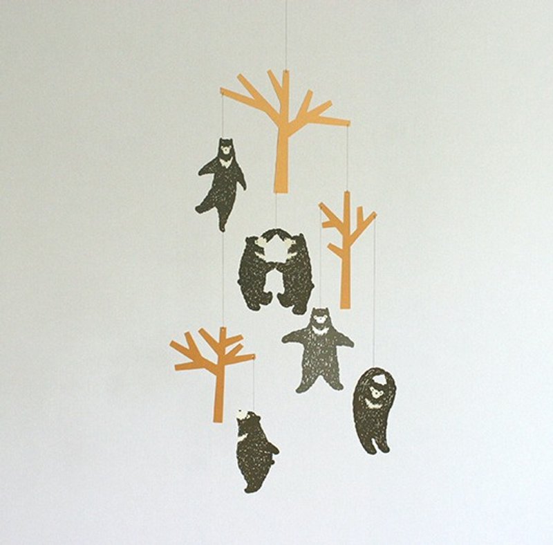 跳舞小熊森林DIY挂饰 - 咖啡 - 摆饰 - 纸 咖啡色