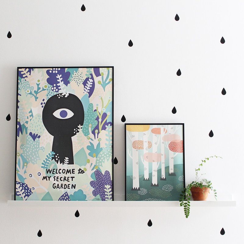 丹麦Michelle Carlslund 插画海报_祕密花园 S - 海报/装饰画/版画 - 纸 