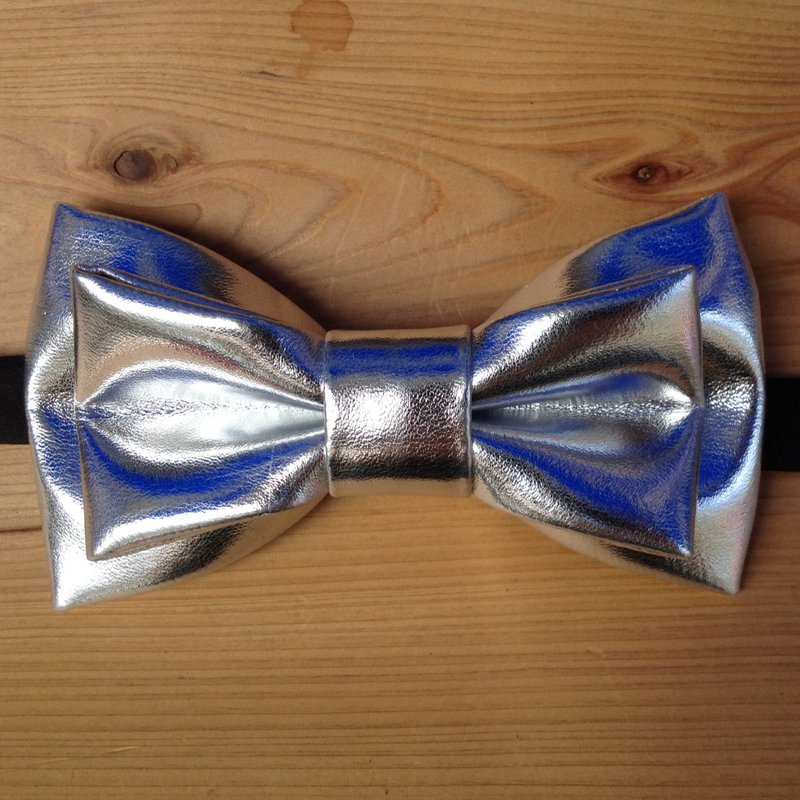 独立设计 仿皮革系列 领结 Bow Tie 编号022 - 领带/领带夹 - 其他材质 灰色