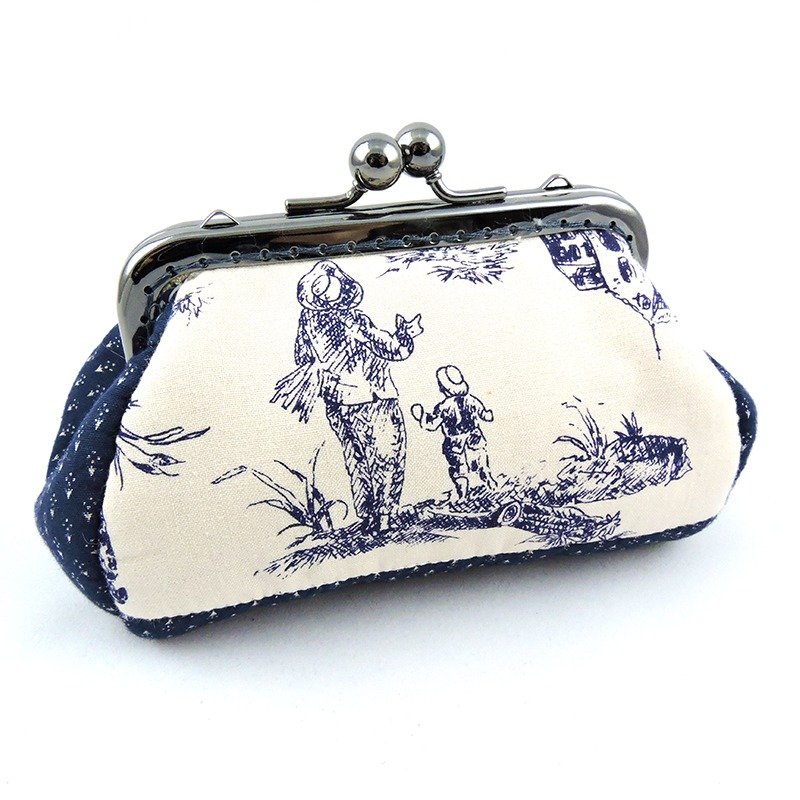 英伦风 口金包零钱包 - 零钱包 - 其他材质 蓝色