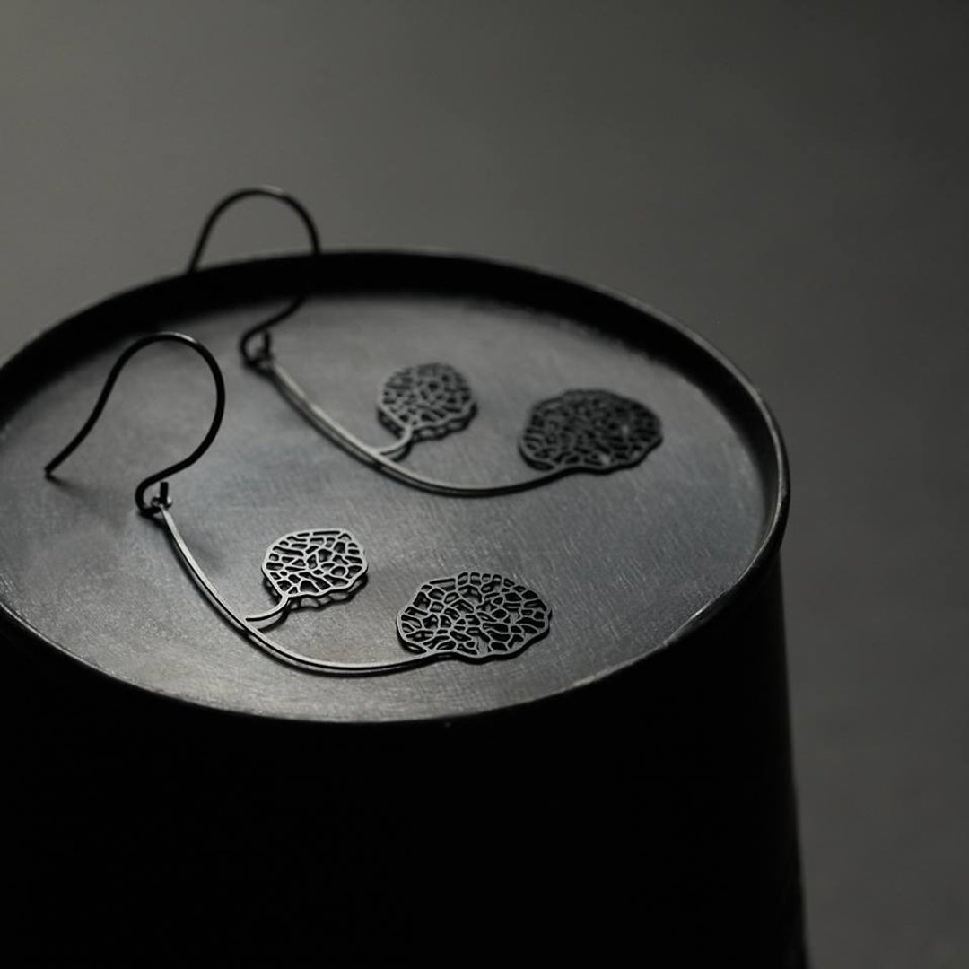 黑心系耳环 (S) - 耳环/耳夹 - 其他金属 