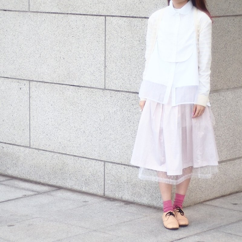 幻彩粉红色双层闪烁半身裙 - 裙子 - 其他材质 粉红色