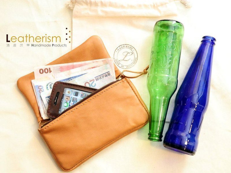 柔绵绵的手缝羊皮拉链长银包/皮夹 by Leatherism Handmade Products＊免邮费＊ - 皮夹/钱包 - 真皮 